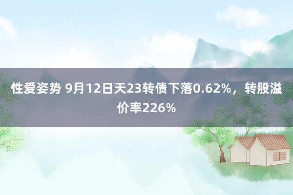 性爱姿势 9月12日天23转债下落0.62%，转股溢价率226%