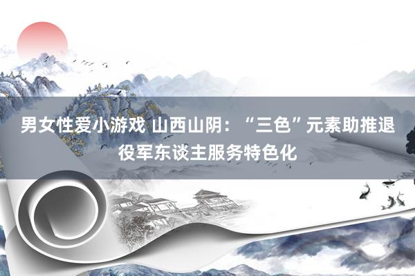 男女性爱小游戏 山西山阴：“三色”元素助推退役军东谈主服务特色化