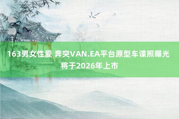 163男女性爱 奔突VAN.EA平台原型车谍照曝光 将于2026年上市