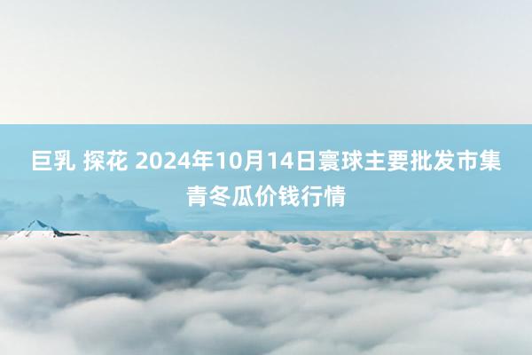 巨乳 探花 2024年10月14日寰球主要批发市集青冬瓜价钱行情