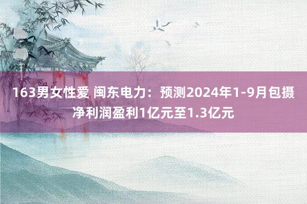 163男女性爱 闽东电力：预测2024年1-9月包摄净利润盈利1亿元至1.3亿元