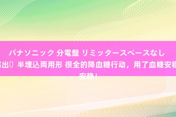 パナソニック 分電盤 リミッタースペースなし 露出・半埋込両用形 很全的降血糖行动，用了血糖安稳！