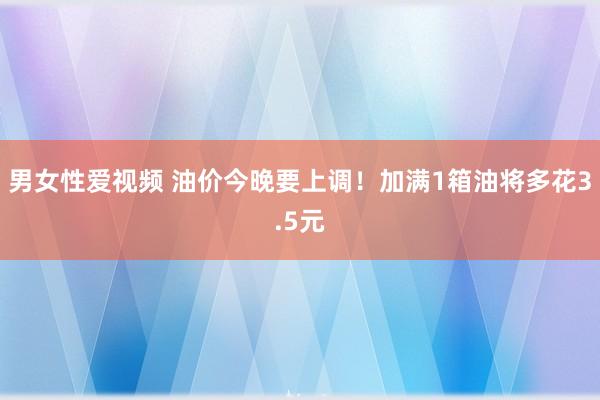 男女性爱视频 油价今晚要上调！加满1箱油将多花3.5元