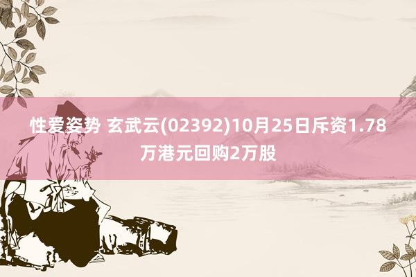 性爱姿势 玄武云(02392)10月25日斥资1.78万港元回购2万股