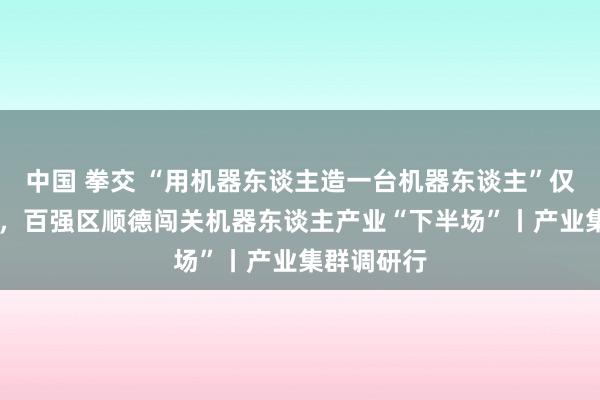 中国 拳交 “用机器东谈主造一台机器东谈主”仅需30分钟，百强区顺德闯关机器东谈主产业“下半场”丨产业集群调研行