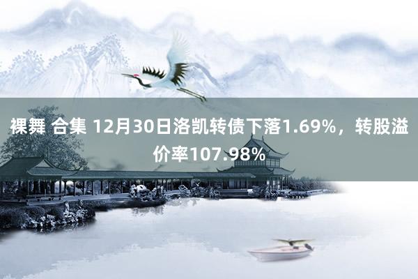 裸舞 合集 12月30日洛凯转债下落1.69%，转股溢价率107.98%