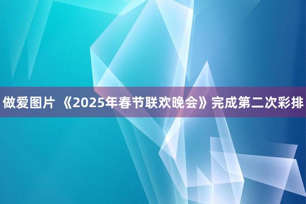 做爱图片 《2025年春节联欢晚会》完成第二次彩排