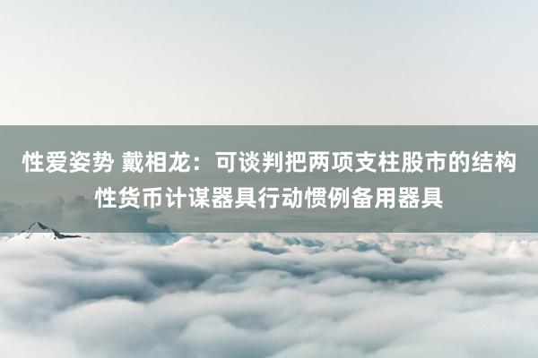 性爱姿势 戴相龙：可谈判把两项支柱股市的结构性货币计谋器具行动惯例备用器具