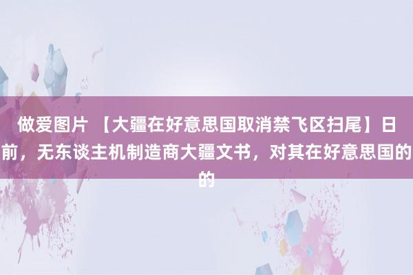 做爱图片 【大疆在好意思国取消禁飞区扫尾】日前，无东谈主机制造商大疆文书，对其在好意思国的